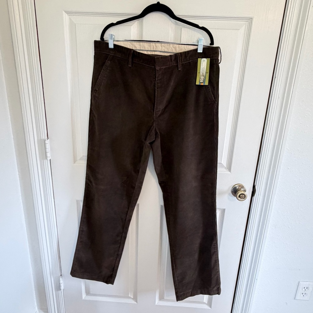 REDEYE Men’s Brown Corduroy Pants 36x34 Straight Leg Stretch NWT
